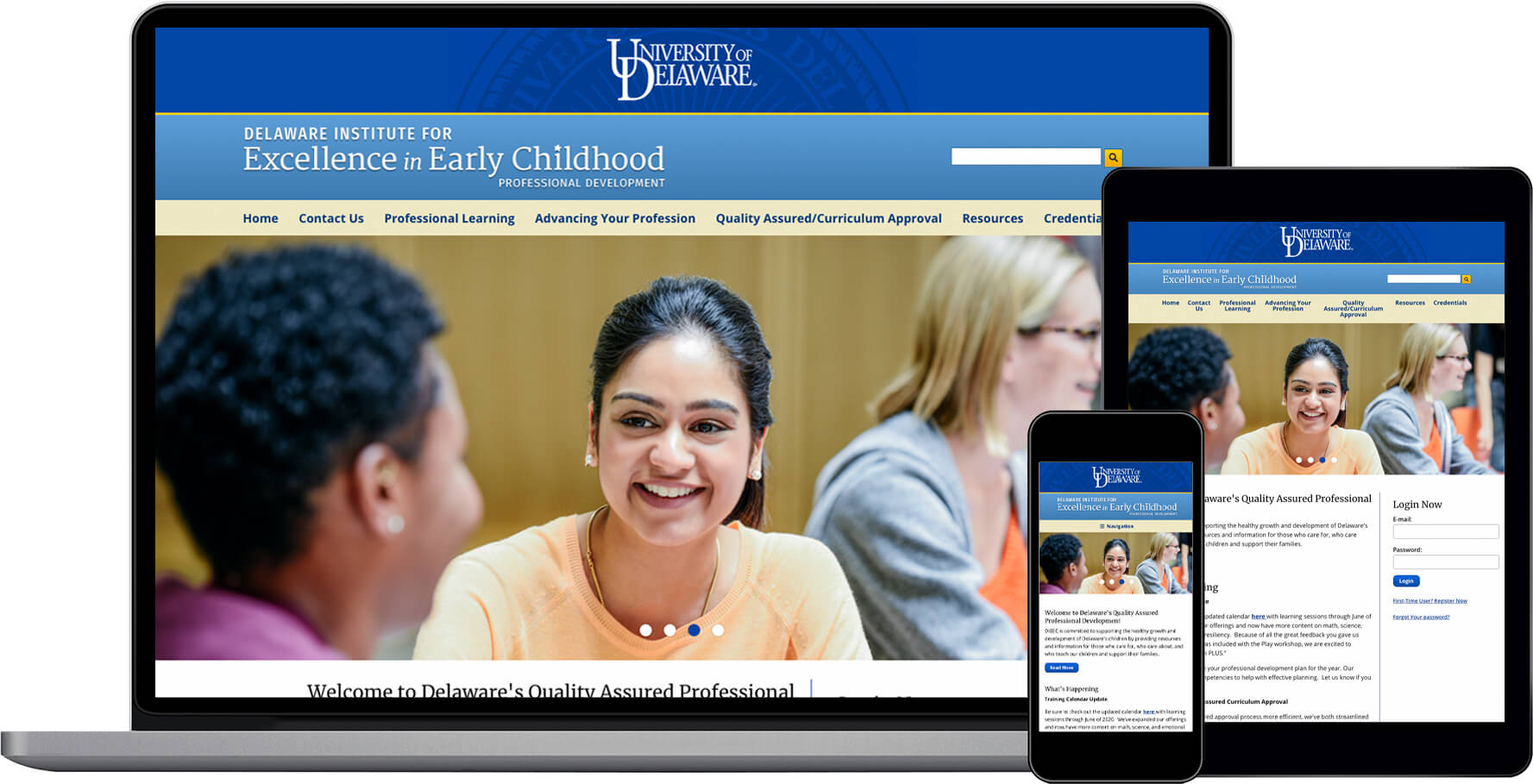 Delaware Institute for Excellence in Early Childhood Responsive Website Design