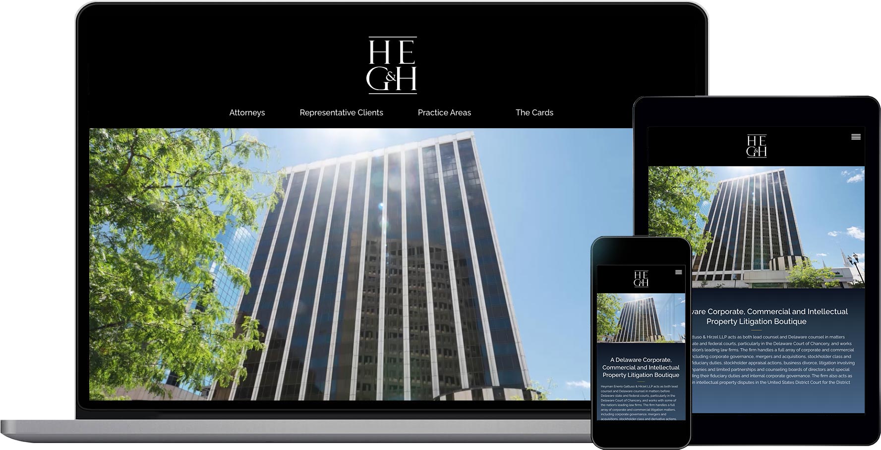 Heyman Enerio Gattuso & Hirzel LLP Delaware Corporate, Commercial and Intellectual Property Litigation Boutique Responsive Website Design